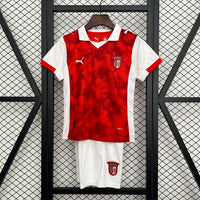 Camiseta y Pantanoles Cortos Niño Braga Home 25/26