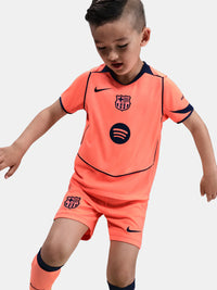 Camiseta y Pantalones Cortos para Niño FC Barcelona Third 25/26