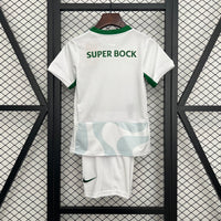 Camiseta y Pantanoles Cortos Niño Sporting Away 25/26