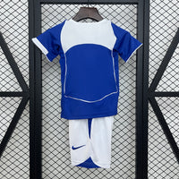 Camisa e Pantalones Cortos para Niño Retro Brasil Away 2004