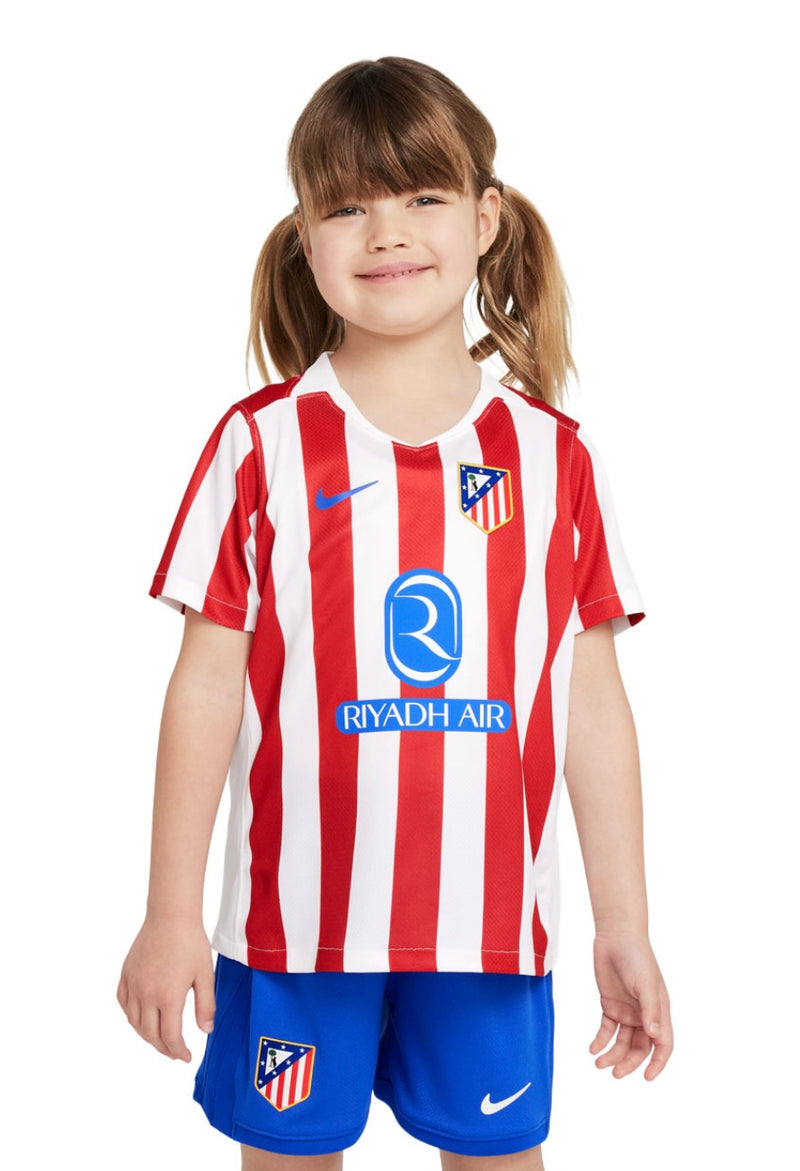 Camiseta y Pantalones Cortos para Niños Atletico de Madrid Home 25/26 - Con Medias