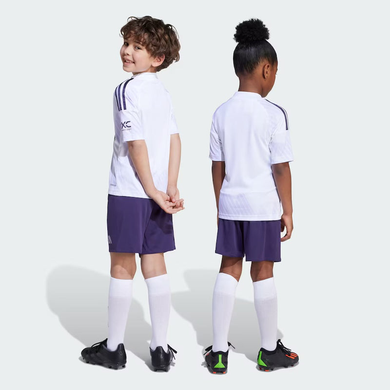 Camiseta y Pantalones Cortos para Niño Manchester United Away 25/26 - Con Medias