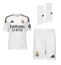 Camiseta y Pantalones Cortos Niños Real Madrid Home 24/25 - Con Medias