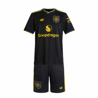 Camiseta y Pantalones Cortos para Niño Manchester United Third 25/26