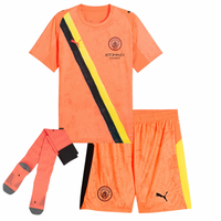 Camisa e Pantalones Cortos para Niños Manchester City Portero 25/26 - Con Medias