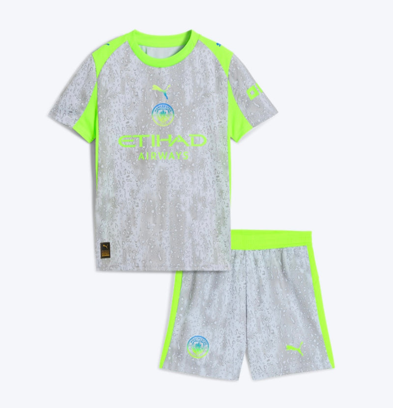 Camisa e Pantalones Cortos para Niños Manchester City Third 25/26