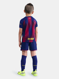 Camiseta y Pantalones Cortos para Niño FC Barcelona Home 25/26 - Con Medias
