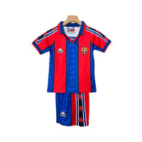 Camiseta y Pantalones Cortos para Niño FC Barcelona Retro 95/97