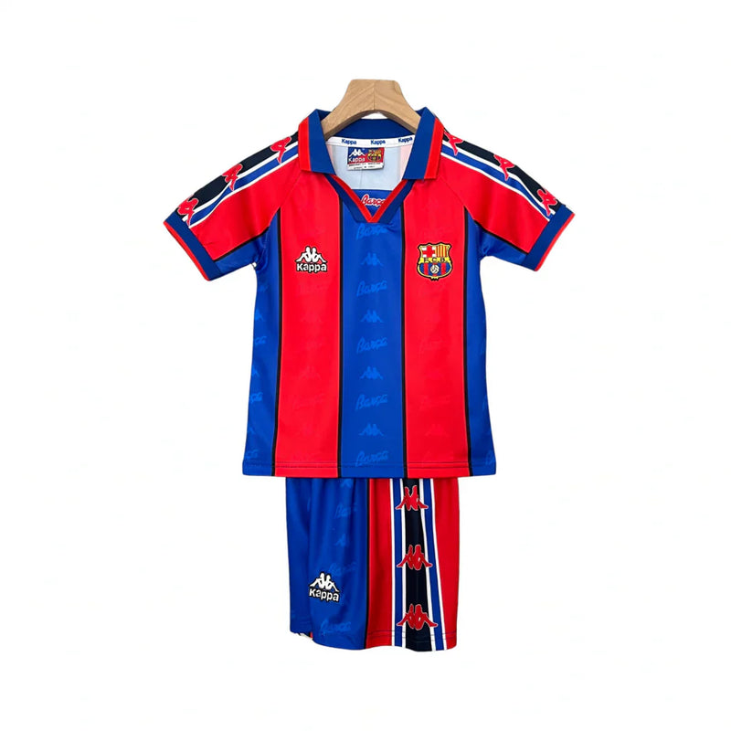 Camiseta y Pantalones Cortos para Niño FC Barcelona Retro 95/97