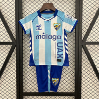 Camisetas y Pantalones Cortos Niños Málaga CF Home 25/26