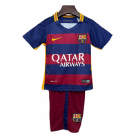 Camiseta y Pantalones Cortos para Niño FC Barcelona Retro 15/16