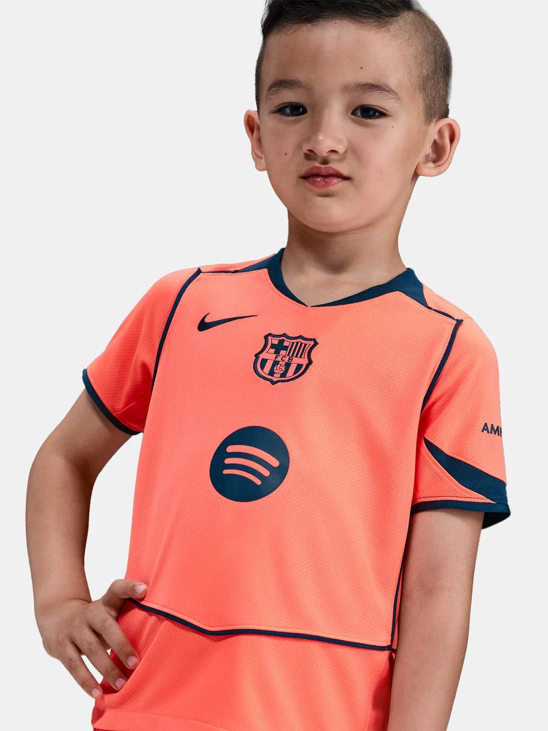 Camiseta y Pantalones Cortos para Niño FC Barcelona Third 25/26 - Con Medias