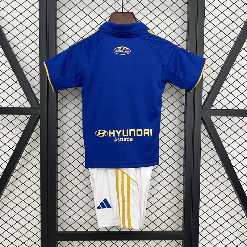 Camisetas y Pantalones Cortos Niños Real Oviedo Home 25/26