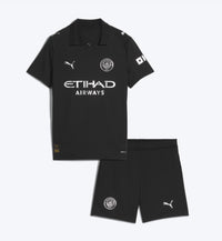 Camisa e Pantalones Cortos para Niños Manchester City Away 25/26