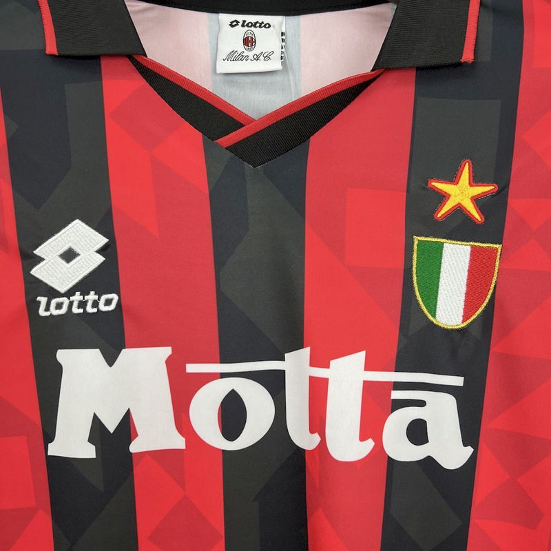 Camiseta Retro AC Milan Home 93/94 manga larga