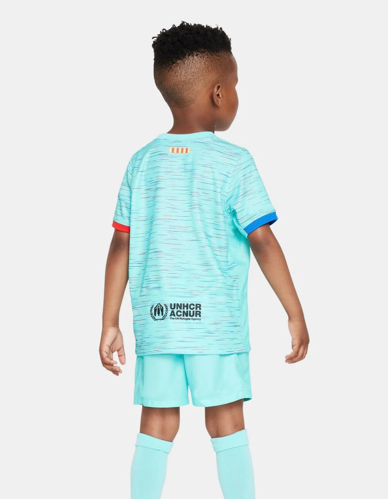 Camisa y Pantalones Cortos para Niños FC Barcelona Third 23/24