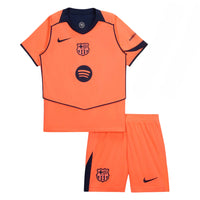 Camiseta y Pantalones Cortos para Niño FC Barcelona Third 25/26