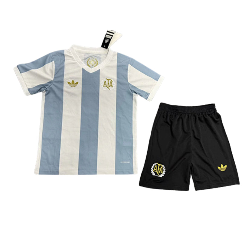 Camiseta y Pantalones Cortos para Niño  conmemorativa Argentina 25/26