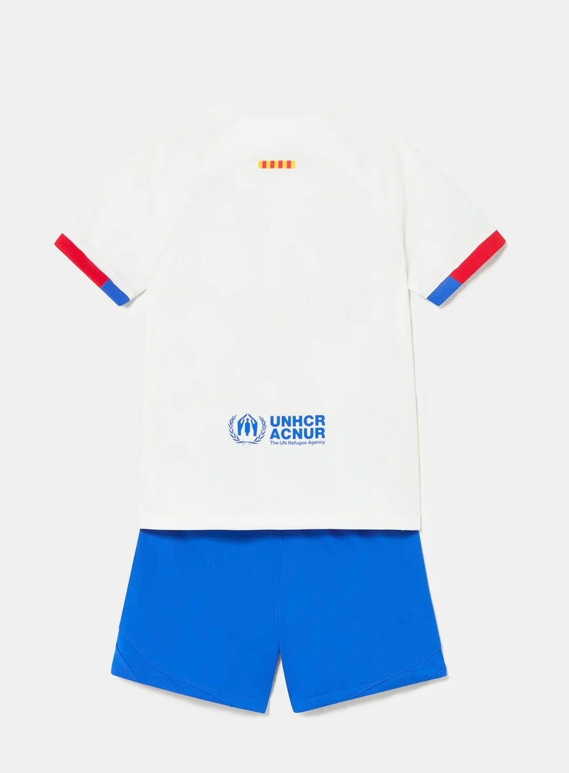 Camisa y Pantalones Cortos para Niños FC Barcelona Away 23/24